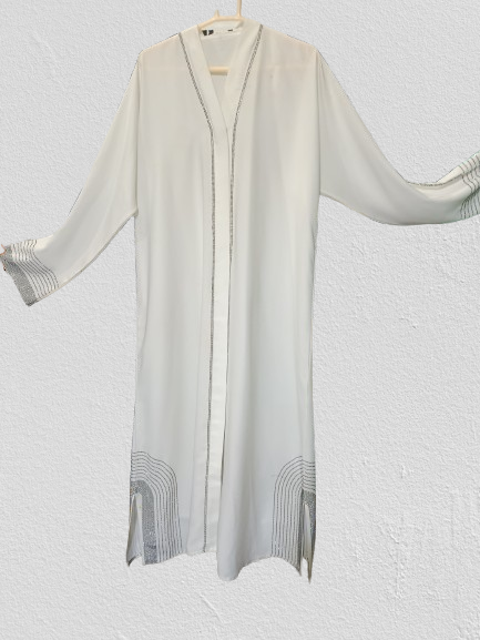 Summer Collection White Beautiful Light Weight Abaya