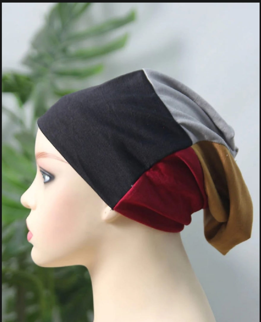 Cotton four colour head cap pack of 6