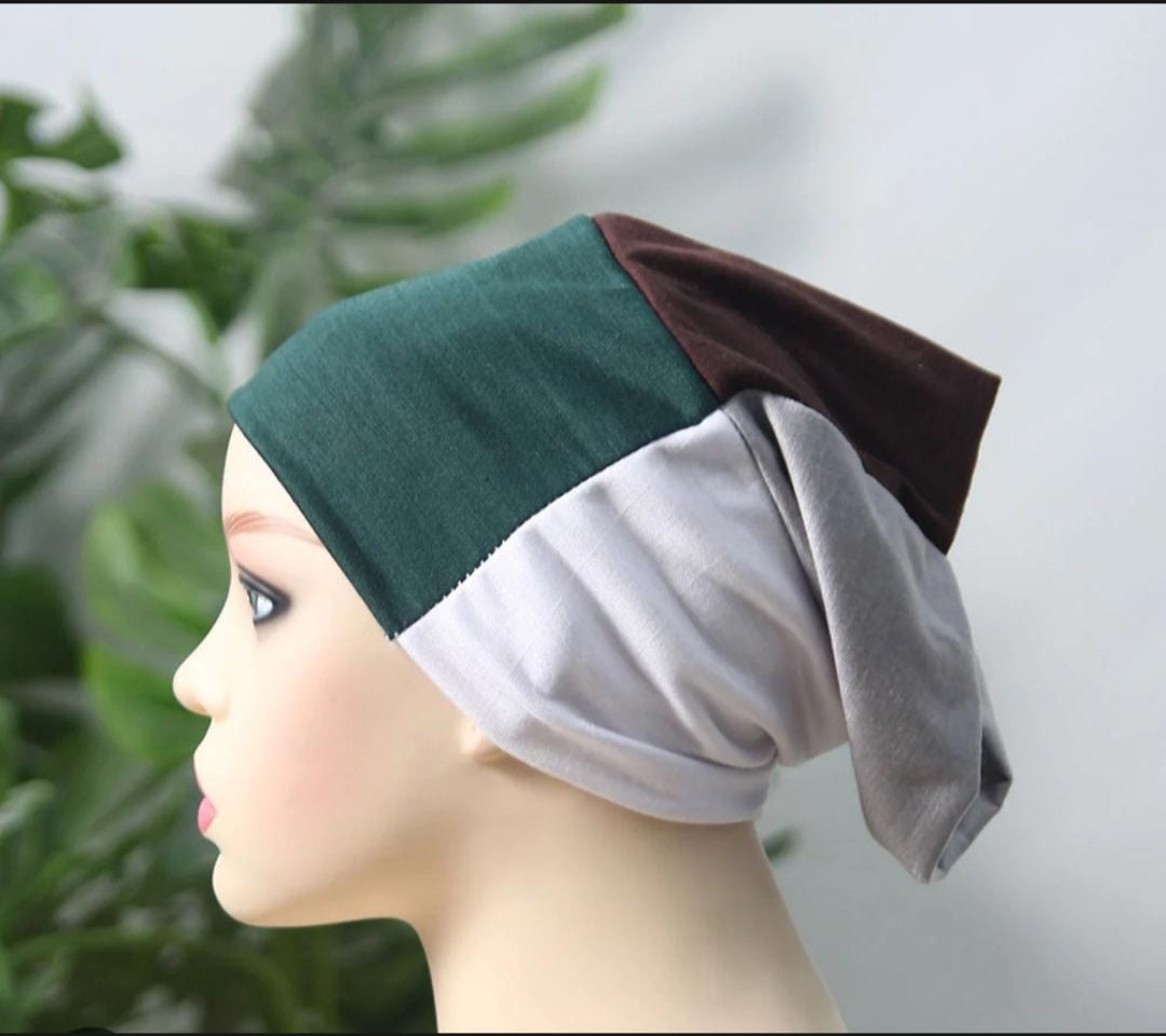 Cotton four colour head cap pack of 6