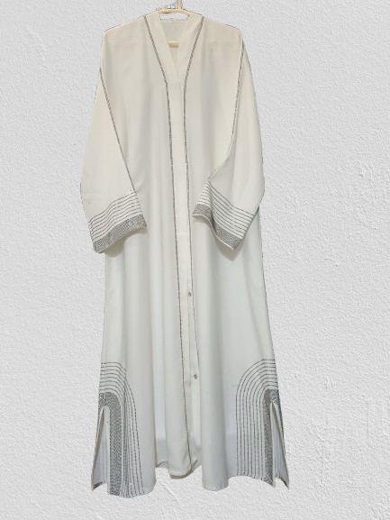 Summer Collection White Beautiful Light Weight Abaya